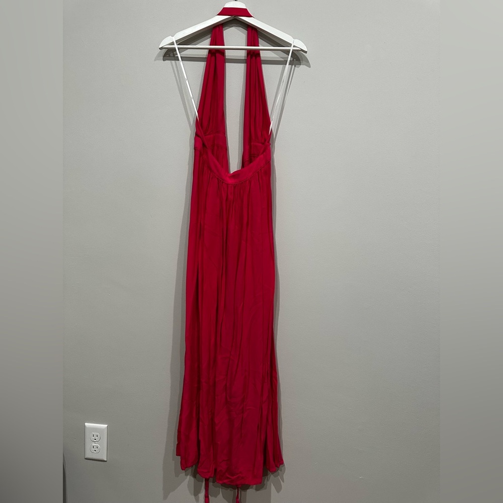 Lulus - Magical Movement Hot Pink Wrap Maxi Dress - Size: S - Picture 7 of 7